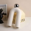 Kityemo Escultura de Cerámica Moderna, Decoración Minimalista Arco con Bola, Decoración Hogar Sala de Estar, Diseño Contemporáneo - 5