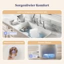 Pawsync Smart Futterautomat, Farbwechselnde Erinnerung, Haustierfutter-Trockenmittel hält Futter trocken & frisch, bis zu 3 Monate, App-Benachrichtigungen, Cremeweiß - 7