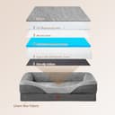 EHEYCIGA XL Dog Bed Memory Foam, Extra Large Orthopedic Dog Beds Sofa with Sides and Waterproof Liner, Pet Couch with Washable Removable Cover and Non-Slip Bottom, 104x68x19cm, Dark Grey - 3