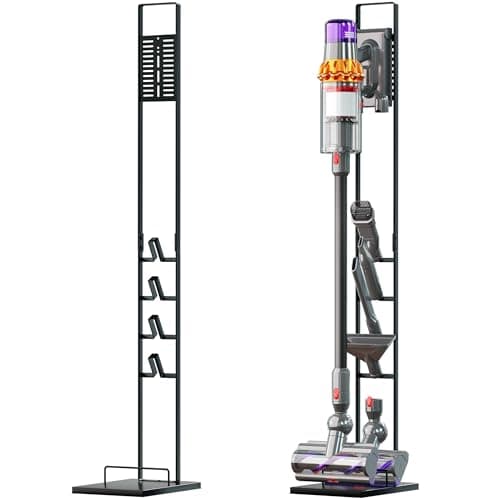 vhbw supporto verticale, stander compatibile con Dyson Gen5detect, Gen5detect Absolute, V15s aspirapolvere senza fili - grigio scuro