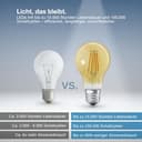 Osram SMART+ LED-Lampe, A53, 6W, 2400K, E27, Kolbenform, Filament, Gold, dimmbar, steuerbar per App oder Sprache, kompatibel mit Matter-Systemen - 9