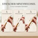 OLIQUE Kugelschreiber personalisiert, Olivenholz - Edler Holzkugelschreiber mit Gravur und Samtetui als individuelles Geschenk - 8