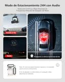 3 Canales Dashcam Cámara Coche 4K STARVIS 2 y HDR - Camara vigilancia Coche 4K Frontal,1080P Interior y Trasero,WiFi 6,GPS,G-Sensor,vigilancia del estacionamiento Las 24 Horas, Tarjeta de 64GB - 6