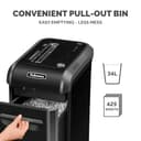 Fellowes 18 Sheet Paper Shredder for Office Use - 100% Jam Proof Cross Cut Shredder - 99Ci Shreds for 30 Minutes - Powershred Office Shredder with Large 34 Litre Pull-Out Bin - DIN Level P4 - Black - 7