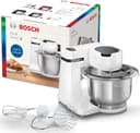 Bosch Serie 2 Planetaria Impastatrice MUMS2EW00, 700 W, Capiente Ciotola in Acciaio Inox da 3,8 L, 4 Livelli di Velocità, Fruste e Gancio Inclusi, Accessori Lavabili in Lavastoviglie, Bianco - 1
