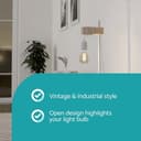 EGLO Table Lamp Townshend, 1 Bulb Vintage Table Light in Industrial Design, Retro Lamp, Bedside Lamp Made of Steel and Wood, Colour: White, Brown, Socket: E27, incl. Switch - 2