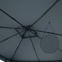 CASARIA® Pavillon Lorca 3x3m Metall Wasserabweisend UV-Schutz 50+ mit Seitenteile Stabil Gartenpavillon Modern Anthrazit - 3