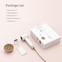 DREAME Hair Glory Combo Haartrockner,Trocknet schnell,110.000 Umdrehungen pro Minute,Luftstrom70m/s,Negativ-Ionen-Technologie,Temperatur-und Luftgeschwindigkeitsregelung,Düse Diffusor,Geräuscharm,Weiß - 7