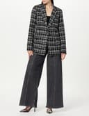 The Drop Blazer da Donna, Blake, Lungo, in Bouclé Nero, L - 4
