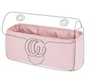 DGAZ Organizador Personalizable o Inserto de Soporte para Bolso Gucci Marmont 16/22/26/31, Hecho en Satén de Lujo y Disponible en 48 Colores - 1