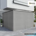 Outsunny 4 Seitenteile für 3x4 m Pavillon mit Haken Seitenwände für Gartenpavillon Partyzelt Polyester Hellgrau 352 x 205 cm - 2