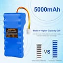 18V 5000mAh Li-Ion Akku für Husqvarna Akku Automower 320/430X/440/450X/520/550 – Ersatz für Original-Batterie 589 58 52-01/589 58 57-01/588 14 64-01/588 14 64-02 - 7