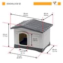 Ferplast DOGVILLA 60 SE Casetta per Cani con Fondo Sollevato Anti Umidità, Sistema Fuoriuscita Liquidi, Tetto Rimovibile Facile Pulizia, Griglia Aerazione, 58 x 48 x h 44 cm - 8