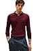 Tommy Hilfiger Men's Long Sleeve Casual Polo Shirts in Regular Fit with Liquid Cotton Casual Long Sleeve Polo Shirt in Regular Fit with Liquid Cotton (Pack of 1), Burgundy red, XXL - 1