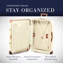 Bric's Bellagio 3.0 Spinner Trunk – Luxus-Hartschalengepäck mit großen Rädern, Teleskopgriff, Lederdetails – erweiterbarer Rollkoffer, cremefarben, 76cm Spinner, Bellagio 3.0 - 4