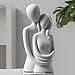 DASNTERED Modern Ceramic Sculpture Couple Statue Abstract Gift for Living Room Desk and Home Decoration - 2