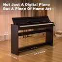 MUSTAR Digital Piano 88 Weighted Keys, Full Size 88 Key Piano Keyboard Semi Weighted, Home Electric Piano with Furniture Stand and Triple Pedal, Music Stand, USB MIDI, Black - 2
