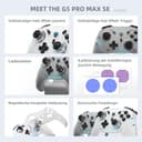 Machenike G5PROMAXSE Bluetooth Controller mit Ladestation, 1000Hz Hall Effect Joysticks & Trigger, Gaming Controller Wireless für PC/Switch/iOS/Android, 2 Rücktasten, Grau - 2