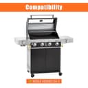 45 x 35 cm, griglia in ghisa per Rösle Videro G4-S, Rösle Allflame Prime 4, ricambio per Enders Kansas Pro 4, Uniq 4 IK Cruster, per Napoleon Rogue 525, per Napoleon Prestige 500, 2 pezzi - 3