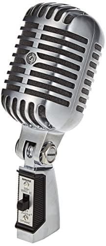 Shure 55sh Serie II Iconic Unidyne Dynamic Vocal Microfono, Mic classico e vintage con modello polare direzionale cardioide per spettacoli dal vivo
