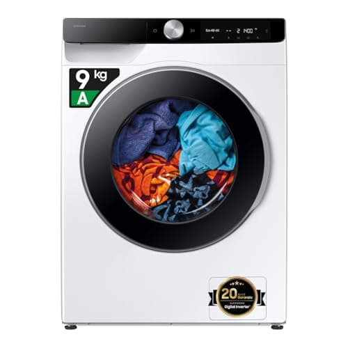 Samsung Lavatrice Slim AI Control WW90DG6G94LK/U3 Libera installazione, 9 Kg, Wifi, Ecodosatore, AI Energy Mode, Carica Frontale, Corpo: Bianco, Oblò e Pannello: Nero, 59,5l x 85h x 46,5p cm