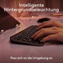 Logitech MX Keys Mini für Mac – minimalistische kabellose Tastatur für MacBook Pro, MacBook Air, iMac, iPad, Bluetooth, Tasten mit Hintergrundbeleuchtung, USB-C, flüssiges Tippen, DEU QWERTZ - Grau - 8