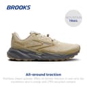 Brooks Damen Cascadia 19 Mountain Trail Running Shoe, Sand/Primer/Seestern, 8 - 2