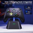 PC Wireless Controller mit Ladestation, 1000Hz Gaming Controller mit RGB Licht, Hall Joystick/Turbo/Vibration/1000mAh Wiederaufladbare Batterie, Wireless Controller für PC/Switch 2/Switch/Android/IOS - 6