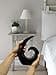 Elegante escultura de cerámica - decoración moderna en negro - espiral decorativa de 20 cm de altura - también adecuada para regalo - 5