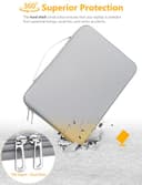 HYZUO 15-16 Zoll Hartschalen Laptophülle für MacBook Pro 16 M5/M4/M3/M2/M1 A3428 A3429 2026-2019, MacBook Air 15 M3/M2/M1 2026-2023, Dell XPS 16 Laptop, 15" Surface Laptop, Stein Grau - 3