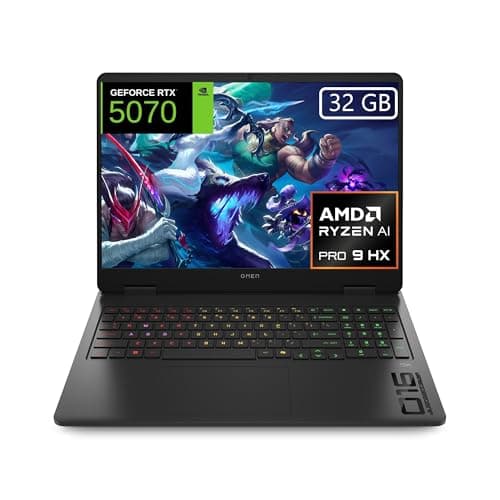 HP OMEN 16-ap0019ns, Ordenador portátil Gaming 16" 2.5K WQXGA (AMD Ryzen AI 9 365, 32GB RAM, 1TB SSD, NVIDIA GeForce RTX 5070, FreeDos) - Negro - Teclado QWERTY Español