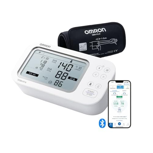 OMRON X7 Smart AFib Upper Arm Blood Pressure Monitor | Atrial Fibrillation Screening At Any Home Blood Pressure Control | Clinically Validated | 2 Users | Intelli Wrap Cuff 22-42cm | Free App