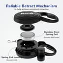 Pecute Correa Perro Extensible,Correas Flexi 10 Metros con Costuras Reflectantes Lluminosas para Perros Medianos y Grandes,Trela cao Extensível con Bolsa de Basura,hasta 50KG - 3