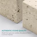 Navaris Estatua Decorativa de Mármol - Versátil Decoración Adornos Pisapapeles y Sujetalibros - Figuras Decorativas para Decoracion de Hogar Salon Casa u Oficina Moderna - 3