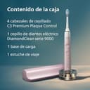 Philips Sonicare DiamondClean 9000, cepillo dental eléctrico, edición especial, sónico con aplicación, sensor de presión, soporte de carga, rosa, modelo HX9911/79, Rosa - 8