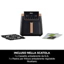 Ninja MAX PRO Friggitrice ad Aria, Scomparto Singolo da 6,2L, Cottura Senza Olio, Formato Famiglia, Antiaderente, Cestello e Piasta per Frittura Lavabili in Lavastoviglie, Pinze, Nero/Rame, AF180EUCP - 11