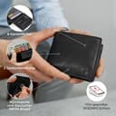 Berliner Bags Vintage Geldbörse Peter, Portmonee aus Leder, Geldbeutel mit TÜV-geprüftem RFID-Schutz, für Herren – Dunkelgrau - 6