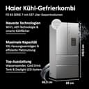 Haier French Door Kühl-Gefrierkombination I 83 cm Breite, 537 L I French Door Kühlschrank mit Wasserspender, Wi-Fi & No Frost I Doppeltür Kühlschrank mit Gefrierfach I FD 83 SERIE 7 HFW7819EWMP - 3