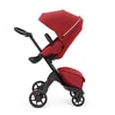 Stokke Xplory X, Ruby Red - Luxury Pushchair - Adjustable for Both Baby & Parents’ Comfort - Padding, Harness & Reflective Zip for Added Safety - Folds in One Step - 1