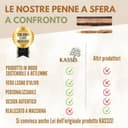 KASSIS Penna a sfera in legno d'ulivo - Realizzata a mano con bellissime venature e testo personalizzato in un'elegante scatola di legno - Penna a sfera personalizzata (Con incisione) - 4