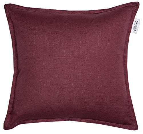Schöner Wohnen Kollektion Lino Zierkissenhülle Burgund • Kissenhülle 40x40 ohne Füllung • hochwertige Leinen-Baumwoll Mischung • waschbarer Zierkissenbezug