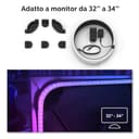 Philips Hue Play, Lightstrip Gradiend per Pc, 32-34", Hue Bridge Incluso, 23W - 2