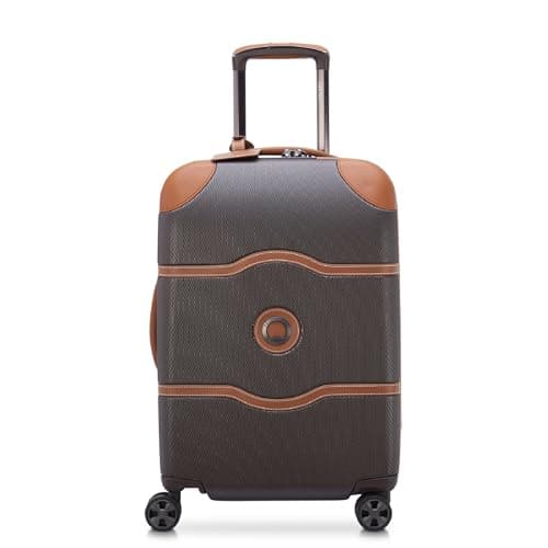 DELSEY PARIS Chatelet Air 2.0 Hardside Luggage with Spinner Wheels, Chocolate Brown, Carry on 20 Inch