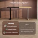 FLEXISPOT 200x80cm Escritorio Eléctrico Ajustable en Altura, Escritorio Elevable Eléctrico Standing Desk Escritorio para Computadora con Gancho, Función de Memoria, para Oficina y Dormitorio, Negro - 4