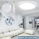 Eregou Lampada da soffitto LED dimmerabile, 24W 2400LM Smart RGB LED plafoniera Alexa, lampada da soggiorno IP44 Lampada da camera da letto, compatibile con Alexa APP Google Assistant, 2700K-6500K - 5