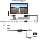 CAMECHO Telecamera di Retromarcia Wireless IR Visione Notturna 12V-24V Monitor TFT LCD da 7" Impermeabile per Camion/Van/Caravans/Rimorchi/Camper - 7
