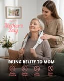 Schnurloses Shiatsu-Nacken-und Rückenmassagegerät mit Wärme,10 Minutenx12 Anwendungen, 3 Massagemodi & 2 Intensitätsstufen, 3D-Knet-Tiefengewebe zur Schmerzlinderung, Sprachansage&intelligentes (Weiß) - 2