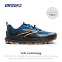BROOKS 1104261D465 Cascadia 18 Men Blue Sapphire/Black/Orange UK 9 - 2