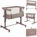 lionelo Aurora 3in1 Culla Co-sleeping e Lettino da viaggio per neonato bambini fino 9kg Regolabile in altezza e Inclinazione Parete aperta rete traspirata Materasso innovativo Zanzariera - 1
