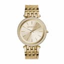 Michael Kors Damen Quartz Armbanduhr, 39.00mm GehäusegröÃŸe mit champagnerfarben analog Zifferblatt und Gold Metallarmband Armband MK3191 - 1